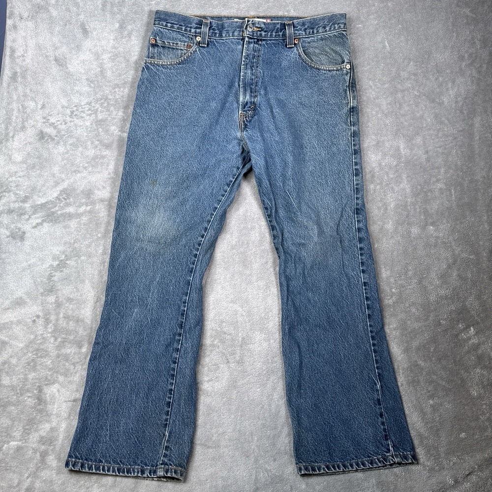 VTG Levis 517 Jeans Medium Wash Men's 36x30 (Fits 34x29) Bootcut Y2K
